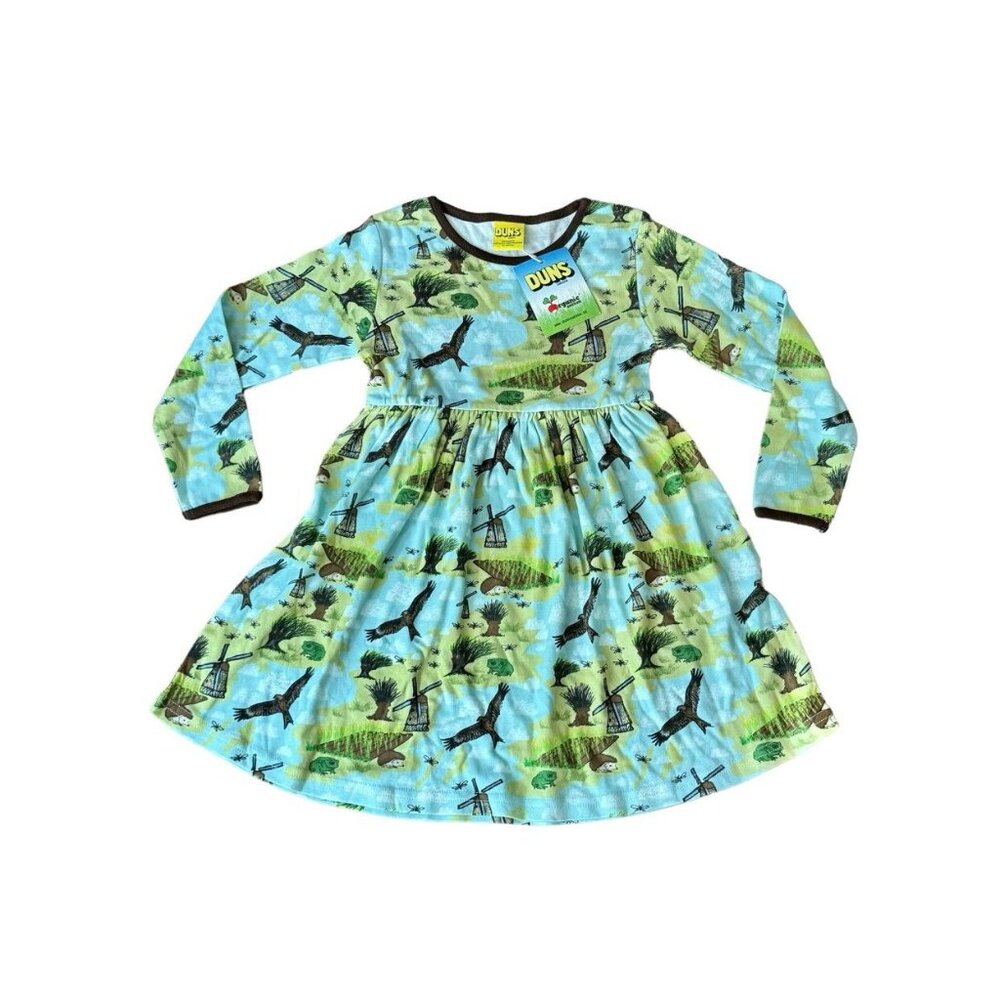 NWT DUNS Sweden Print L/S Dress Sz 110